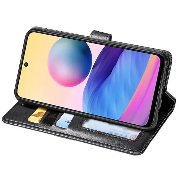 Кожаный чехол-книжка GETMAN Gallant (PU) для Xiaomi Redmi A7 Pro 4G / Poco C81 — Черный — фото 3