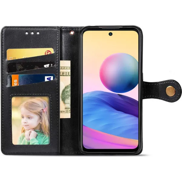 Кожаный чехол-книжка GETMAN Gallant (PU) для Xiaomi Redmi A7 Pro 4G / Poco C81 — Черный — фото 4