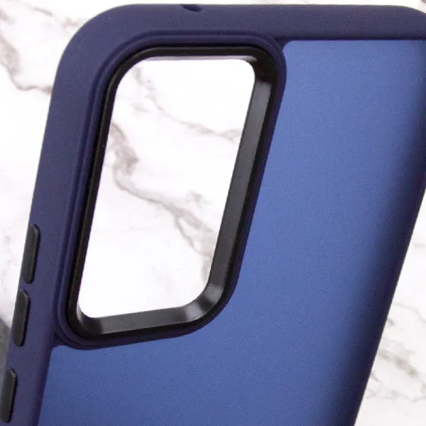Чехол TPU+PC Lyon Frosted для Xiaomi Redmi A7 Pro 4G / Poco C81 — Темно-синий — фото 5