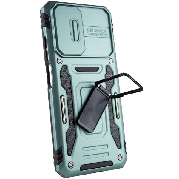 Ударостійкий чохол Camshield Army Ring для Xiaomi Redmi A7 Pro 4G / Poco C81 / C81 Pro — Зелений — фото 3
