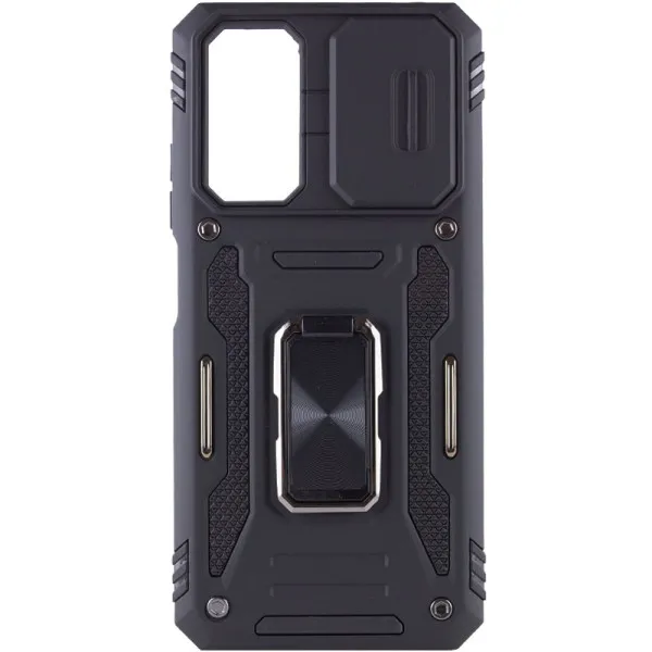 Ударостійкий чохол Camshield Army Ring для Xiaomi Redmi A7 Pro 4G / Poco C81 / C81 Pro — Чорний — фото 1