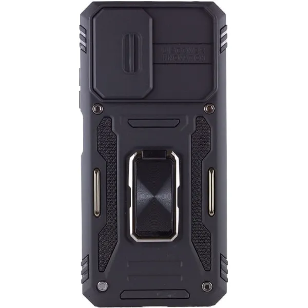 Ударостійкий чохол Camshield Army Ring для Xiaomi Redmi A7 Pro 4G / Poco C81 / C81 Pro — Чорний — фото 2