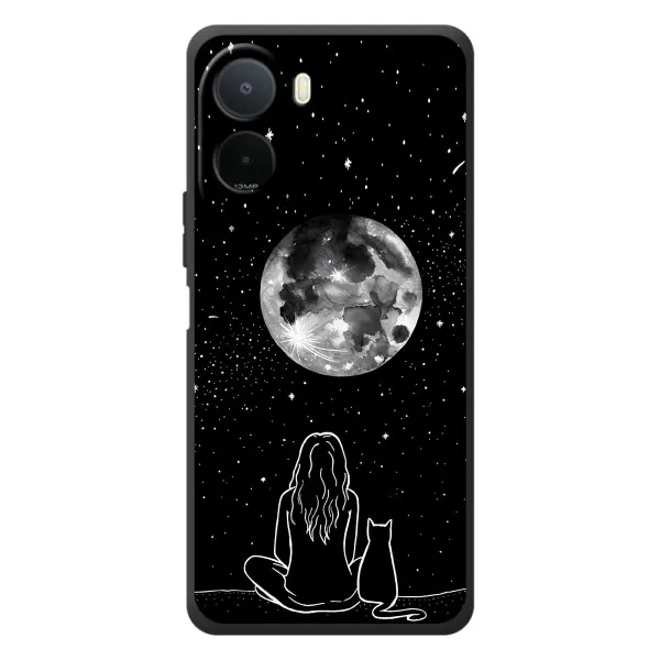 Чохол з принтом «Дівчина з котом» для Xiaomi Redmi A7 Pro Чохол з принтом «Дівчина з котом» для Xiaomi Redmi A7 Pro