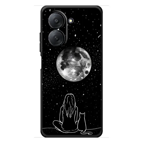 Чохол з принтом «Дівчина з котом» для Xiaomi Redmi A7 Чохол з принтом «Дівчина з котом» для Xiaomi Redmi A7