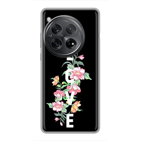 Чехол с принтом «Цветы LOVE» для Xiaomi Redmi K80 Pro