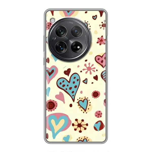 Чехол с принтом «Сердечки» для Xiaomi Redmi K80 Pro