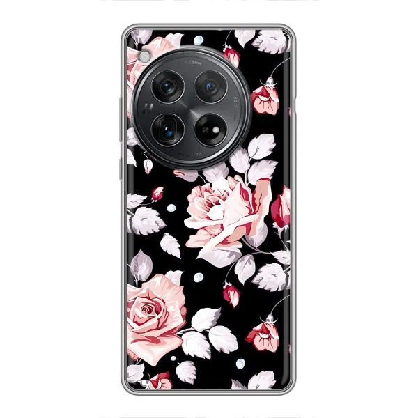 Чехол с принтом «Цветочки на черном» для Xiaomi Redmi K80 Pro