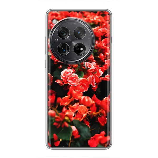 Чехол с принтом «Цветы красные» для Xiaomi Redmi K80 Pro