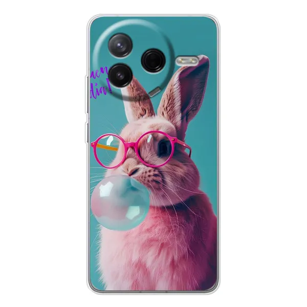 Чехол с принтом «Кролик в очках» для Xiaomi Redmi K80 Ultra