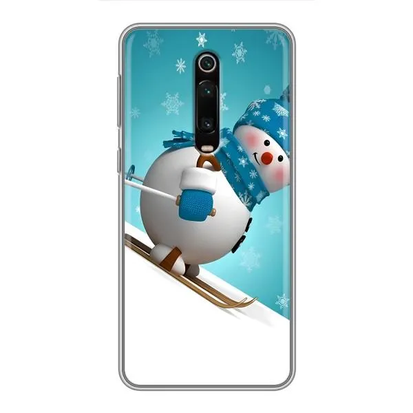 Чехол с принтом «Снеговик на лыжах» для Xiaomi Mi 9T Pro