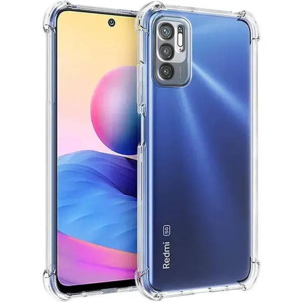 TPU чохол GETMAN Ease logo посилені кути Full Camera для Xiaomi Redmi Note 10 5G / Poco M3 Pro — Прозорий — фото 1
