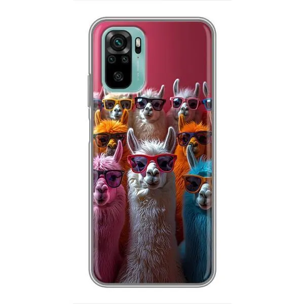 Чехол с принтом «Ламы в очках» для Xiaomi Redmi Note 10 5G Чехол с принтом «Ламы в очках» для Xiaomi Redmi Note 10 5G