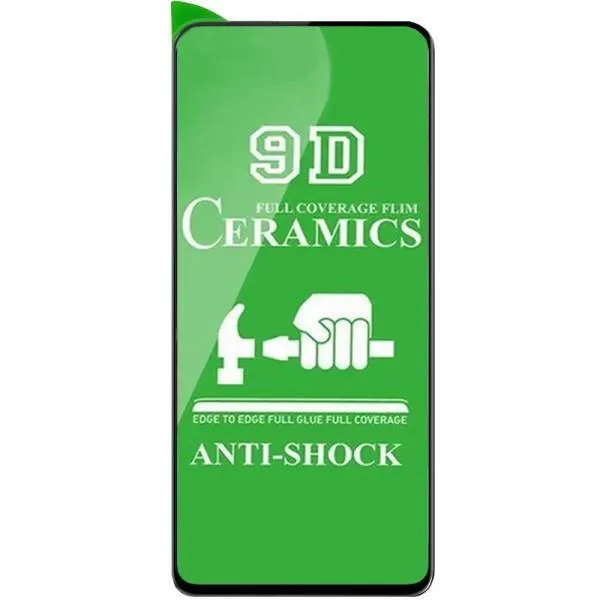 Защитная пленка Ceramics 9D (без упак.) для Xiaomi Redmi Note 10 Pro — Черный
