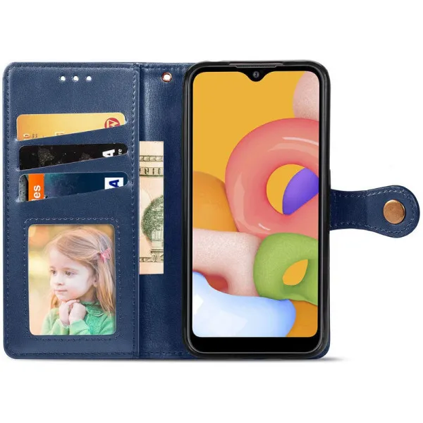 Кожаный чехол-книжка GETMAN Gallant (PU) для Xiaomi Redmi Note 10 Pro / 10 Pro Max — Синий — фото 2