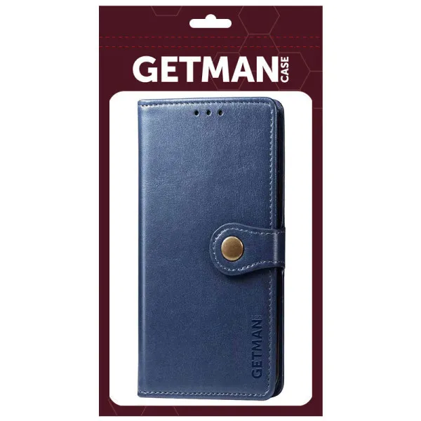 Кожаный чехол-книжка GETMAN Gallant (PU) для Xiaomi Redmi Note 10 Pro / 10 Pro Max — Синий — фото 5