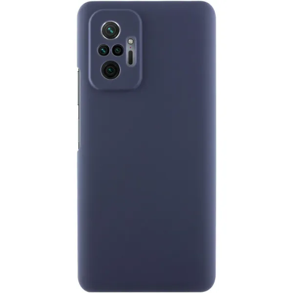 Чехол Silicone Cover Lakshmi Full Camera (AAA) для Xiaomi Redmi Note 10 Pro / 10 Pro Max — Темно-синий — фото 1