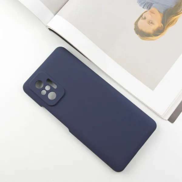 Чехол Silicone Cover Lakshmi Full Camera (AAA) для Xiaomi Redmi Note 10 Pro / 10 Pro Max — Темно-синий — фото 2