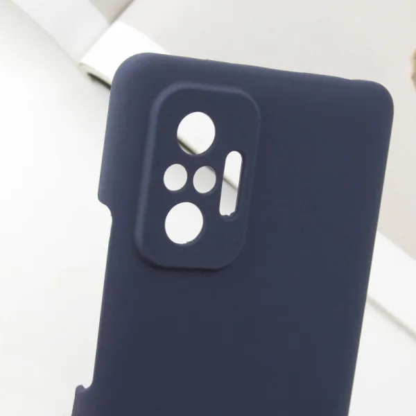 Чехол Silicone Cover Lakshmi Full Camera (AAA) для Xiaomi Redmi Note 10 Pro / 10 Pro Max — Темно-синий — фото 4