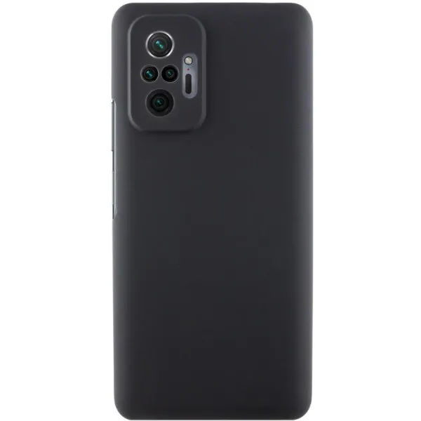Чехол Silicone Cover Lakshmi Full Camera (AAA) для Xiaomi Redmi Note 10 Pro / 10 Pro Max — Черный — фото 1