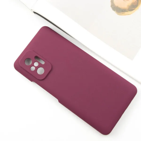 Чехол Silicone Cover Lakshmi Full Camera (AAA) для Xiaomi Redmi Note 10 Pro / 10 Pro Max — Бордовый — фото 2