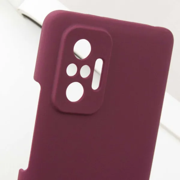 Чехол Silicone Cover Lakshmi Full Camera (AAA) для Xiaomi Redmi Note 10 Pro / 10 Pro Max — Бордовый — фото 4