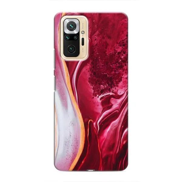 Чехол с принтом «Мрамор красный» для Xiaomi Redmi Note 10 Pro