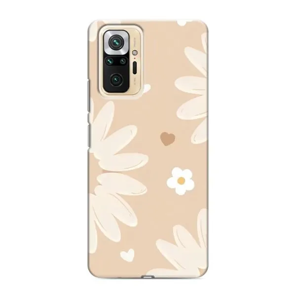 Чехол с принтом «Бежевые цветы» для Xiaomi Redmi Note 10 Pro