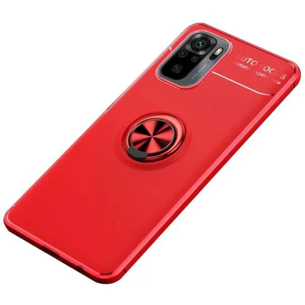 TPU чохол Deen ColorRing під магнітний тримач (opp) для Xiaomi Redmi Note 10 / Note 10s — Червоний — фото 1