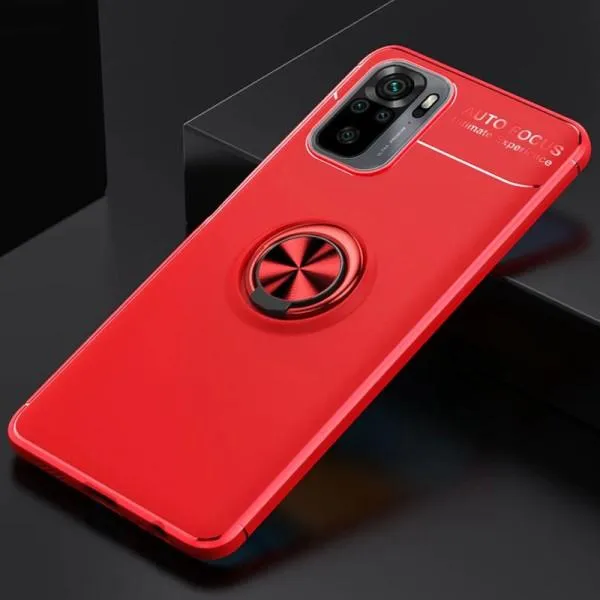 TPU чохол Deen ColorRing під магнітний тримач (opp) для Xiaomi Redmi Note 10 / Note 10s — Червоний — фото 2