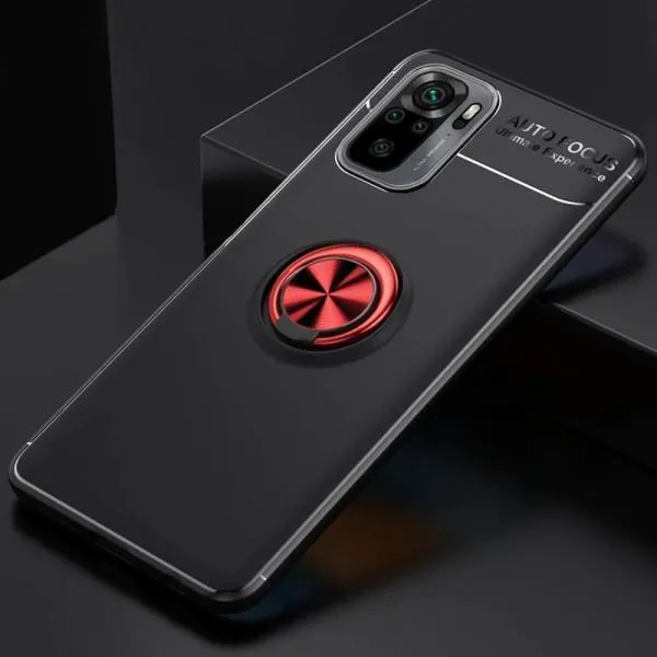 TPU чохол Deen ColorRing під магнітний тримач (opp) для Xiaomi Redmi Note 10 / Note 10s — Чорний — фото 2