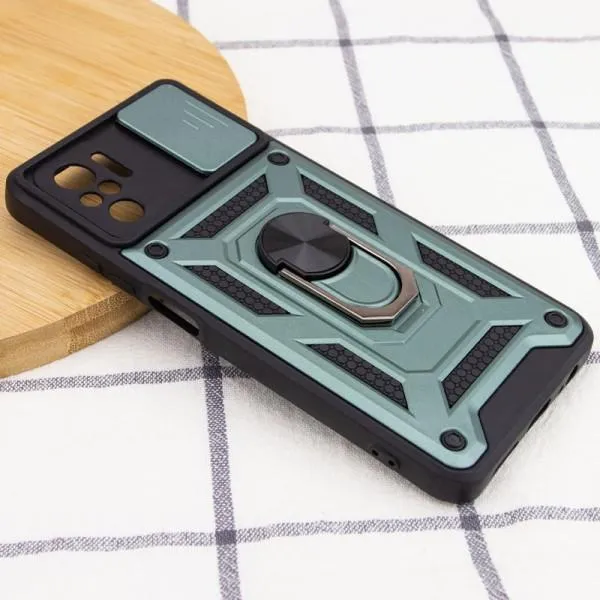 Ударопрочный чехол Camshield Serge Ring для Xiaomi Redmi Note 10 / Note 10s / Poco M5s — Зеленый — фото 4