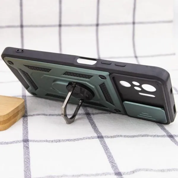 Ударопрочный чехол Camshield Serge Ring для Xiaomi Redmi Note 10 / Note 10s / Poco M5s — Зеленый — фото 5