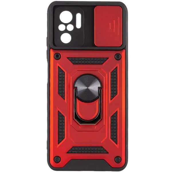 Ударопрочный чехол Camshield Serge Ring для Xiaomi Redmi Note 10 / Note 10s / Poco M5s — Красный — фото 2