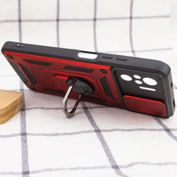 Ударопрочный чехол Camshield Serge Ring для Xiaomi Redmi Note 10 / Note 10s / Poco M5s — Красный — фото 5