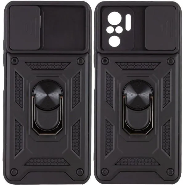 Ударопрочный чехол Camshield Serge Ring для Xiaomi Redmi Note 10 / Note 10s / Poco M5s — Черный — фото 1 Ударопрочный чехол Camshield Serge Ring для Xiaomi Redmi Note 10 / Note 10s / Poco M5s — Черный — фото 1