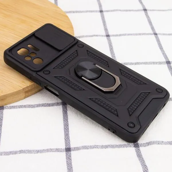 Ударопрочный чехол Camshield Serge Ring для Xiaomi Redmi Note 10 / Note 10s / Poco M5s — Черный — фото 4 Ударопрочный чехол Camshield Serge Ring для Xiaomi Redmi Note 10 / Note 10s / Poco M5s — Черный — фото 4