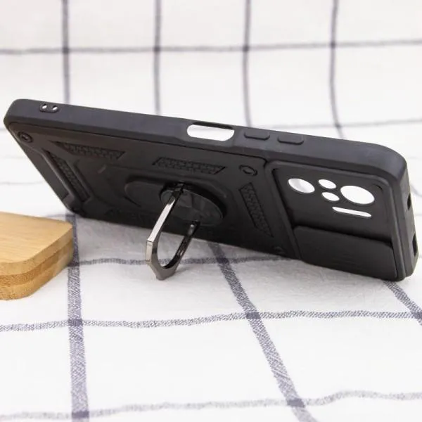Ударопрочный чехол Camshield Serge Ring для Xiaomi Redmi Note 10 / Note 10s / Poco M5s — Черный — фото 5 Ударопрочный чехол Camshield Serge Ring для Xiaomi Redmi Note 10 / Note 10s / Poco M5s — Черный — фото 5