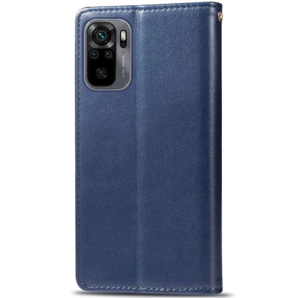 Кожаный чехол-книжка GETMAN Gallant (PU) для Xiaomi Redmi Note 10 / Note 10s — Синий — фото 4