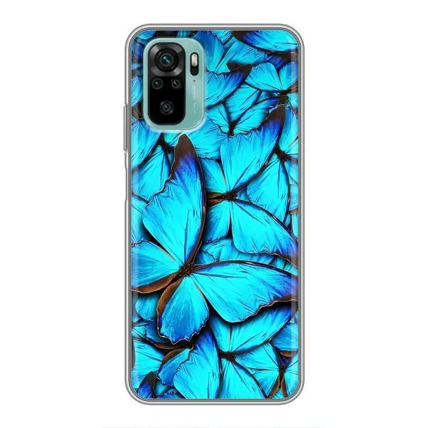 Чехол с принтом «Синие бабочки» для Xiaomi Redmi Note 10