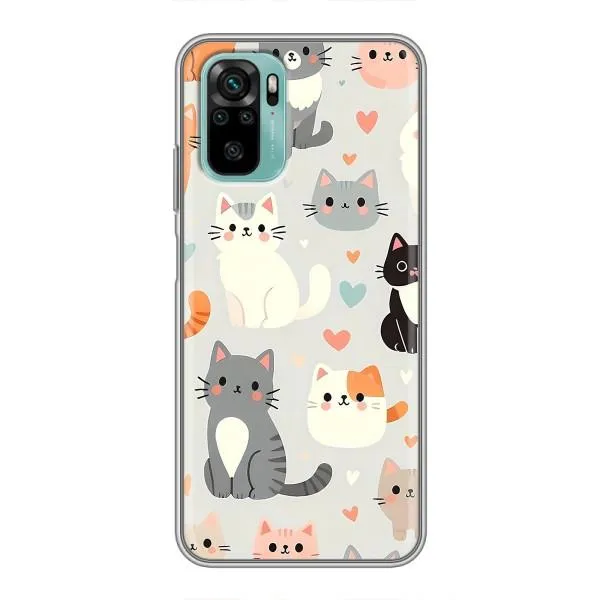 Чехол с принтом «Коллаж котов» для Xiaomi Redmi Note 10