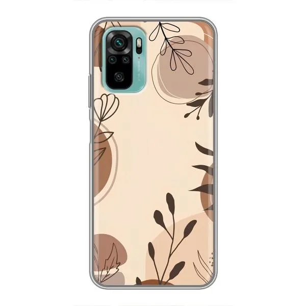Чехол с принтом «Коричневые цветы» для Xiaomi Redmi Note 10 Чехол с принтом «Коричневые цветы» для Xiaomi Redmi Note 10