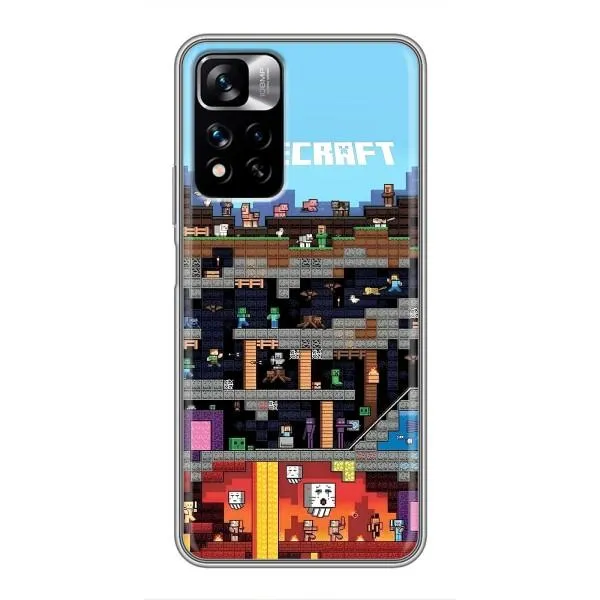 Чехол с принтом «фон Minecraft» для Xiaomi Redmi Note 11 Pro Plus