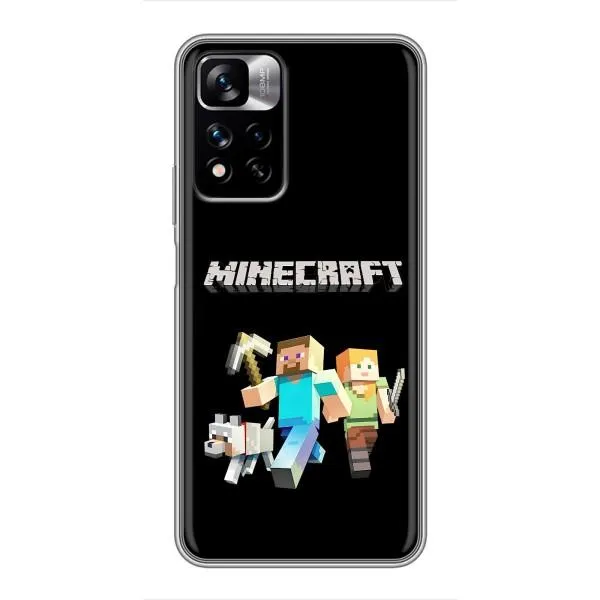 Чехол с принтом «герои Minecraft» для Xiaomi Redmi Note 11 Pro Plus