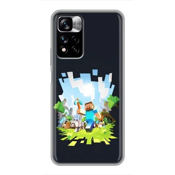 Чехол с принтом «персонажи Minecraft» для Xiaomi Redmi Note 11 Pro Plus