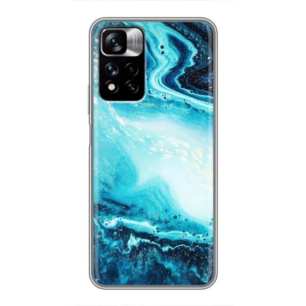 Чехол с принтом «Голубой мрамор» для Xiaomi Redmi Note 11 Pro Plus