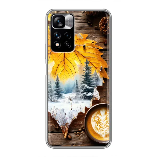 Чехол с принтом «Осенне-зимний кофе» для Xiaomi Redmi Note 11 Pro Plus