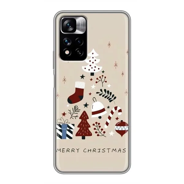 Чехол с принтом «Merry Christmas» для Xiaomi Redmi Note 11 Pro Plus