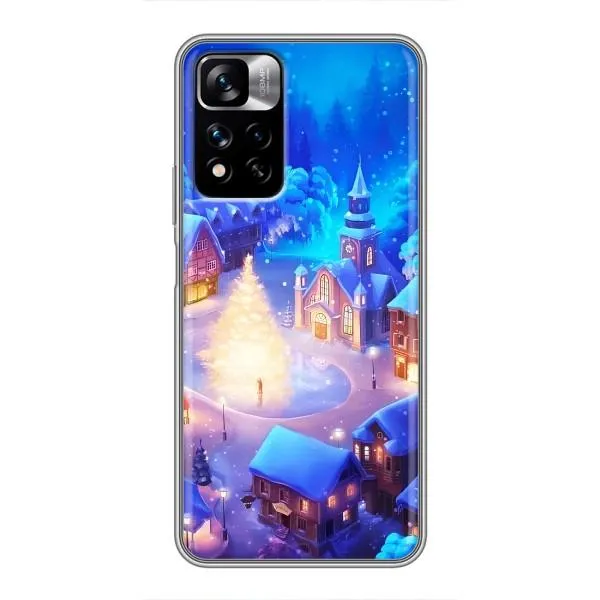 Чехол с принтом «Рождественский город» для Xiaomi Redmi Note 11 Pro Plus