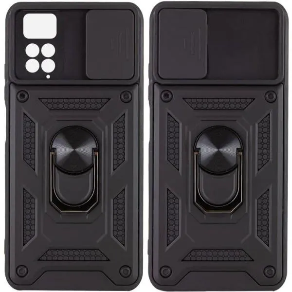 Ударостійкий чохол Camshield Serge Ring для Xiaomi Redmi Note 11 Pro 4G/5G/Note 11E Pro/ 12 Pro 4G — Чорний — фото 1