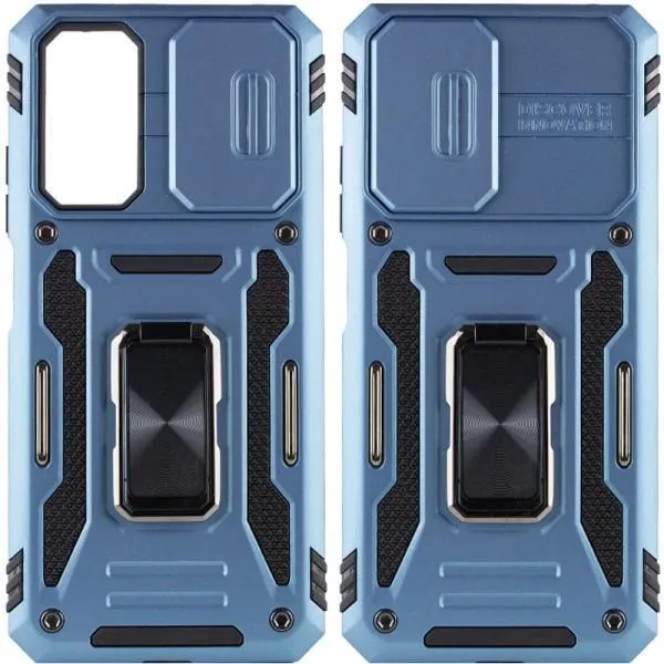 Ударопрочный чехол Camshield Army Ring для Xiaomi Redmi Note 11 Pro 4G/5G / 11E Pro / 12 Pro 4G — Голубой — фото 1
